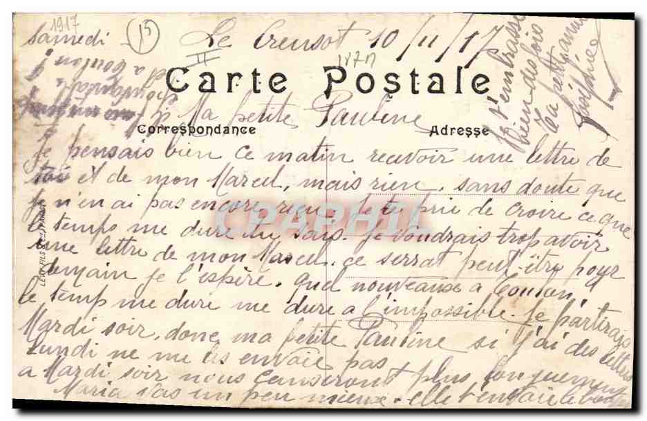 CPA Folklore Auvergne La Bourree  — Rückseite