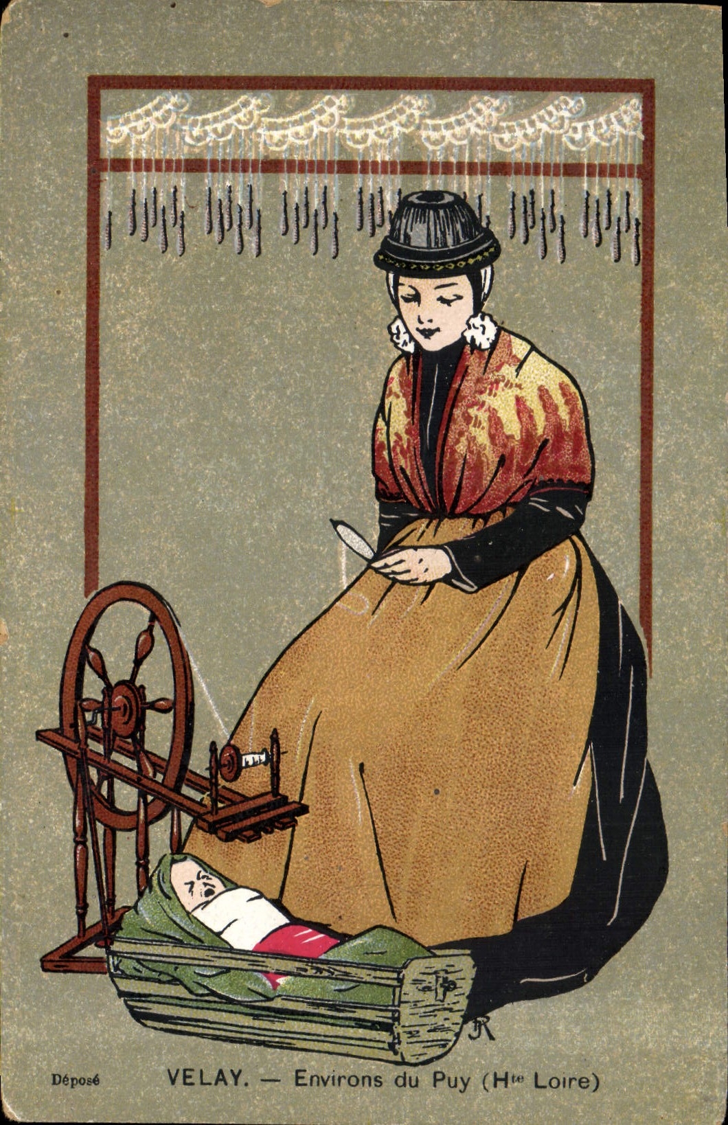 CPA Folklore Auvergne Velay Environs du Puy Haute Loire 