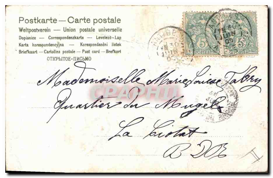 CPA Fantaisie Fleurs  — Rückseite