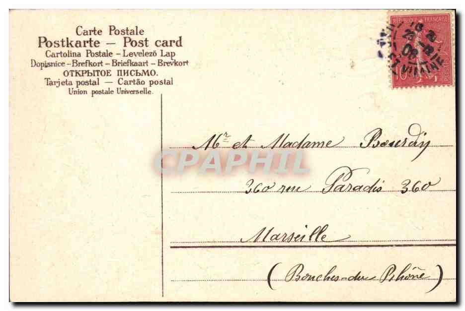 CPA Fantaisie Fleurs  — Rückseite