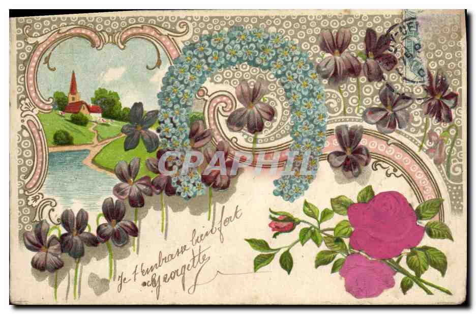 CPA Fantaisie Fleurs 