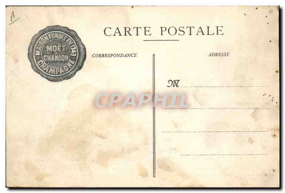 CPA Vin Vendanges Exposition de Turin 1911 Dom Perignon Champagne — Rückseite