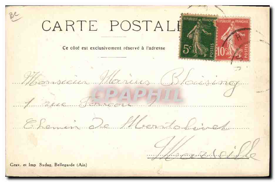 Amer Picon — liqueur à base d'orange et de quinquina — Grav. et Imp. Sadag, Bellegarde (Ain) — Achterkant