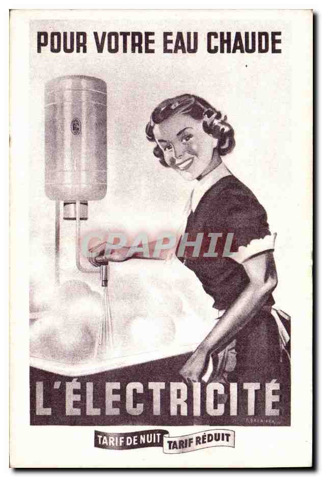 Publicité pour l'électricité — Tarif de nuit réduit — Éditeur non visible