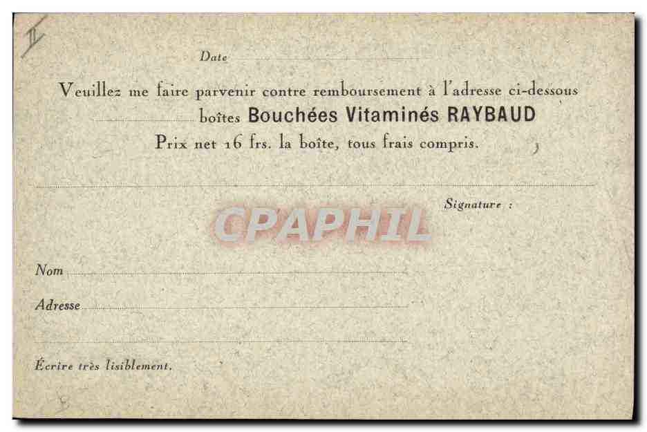 CPA Publicite Produits Vitamines Boulevard Emile Zola Laxou Nancy Meurthe et Moselle — Verso