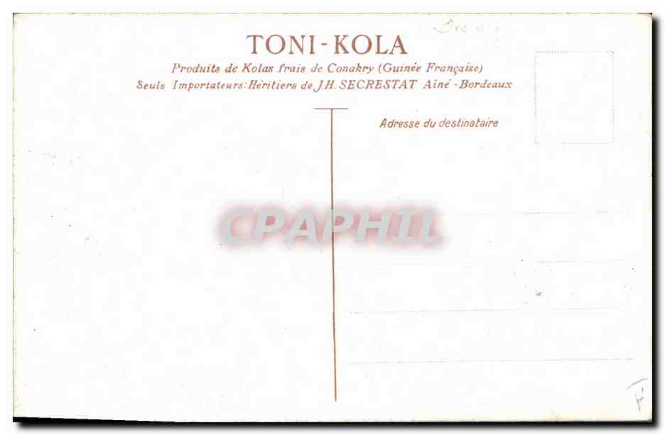 Caricature d'un homme âgé — Toni-Kola — éditeur Olidette, n° non visible — Reverso