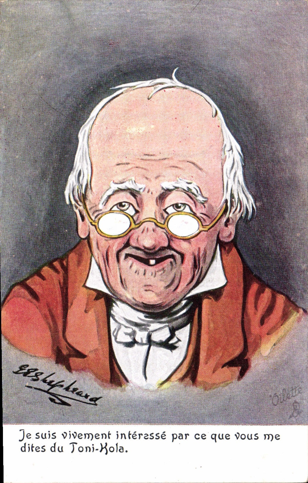 Caricature d'Émile Shephard — Éditeur Gillette — N° de série non visible