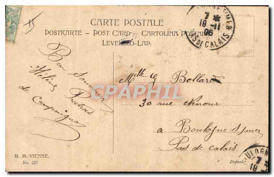 CPA Fantaisie Femme  — Verso