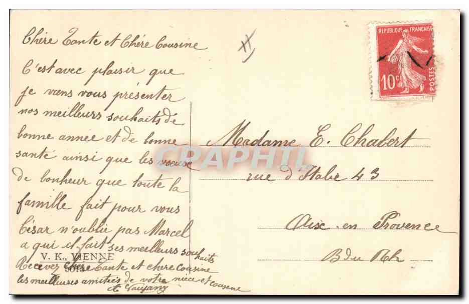 CPA Fantaisie Femme Enfant Biches — Rückseite