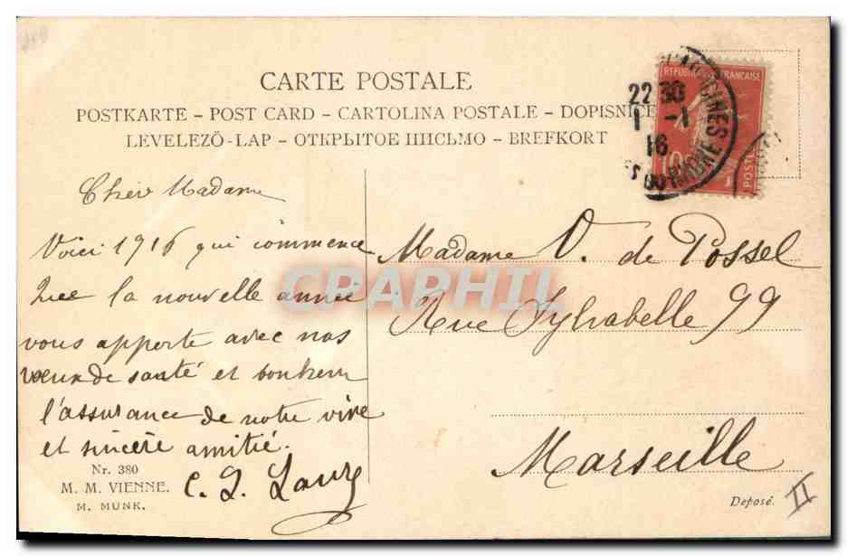 CPA Fantaisie Femme  — Verso