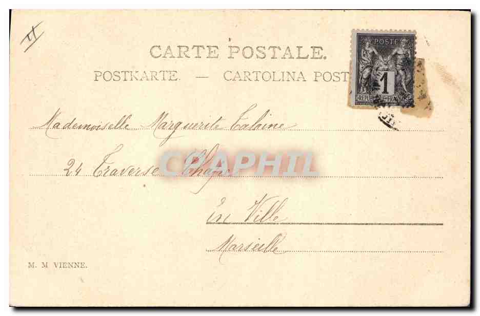 Marseille — scène de jardin avec femme et moutons — Baulette — Reverso