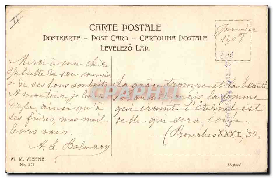 CPA Fantaisie Femme  — Verso