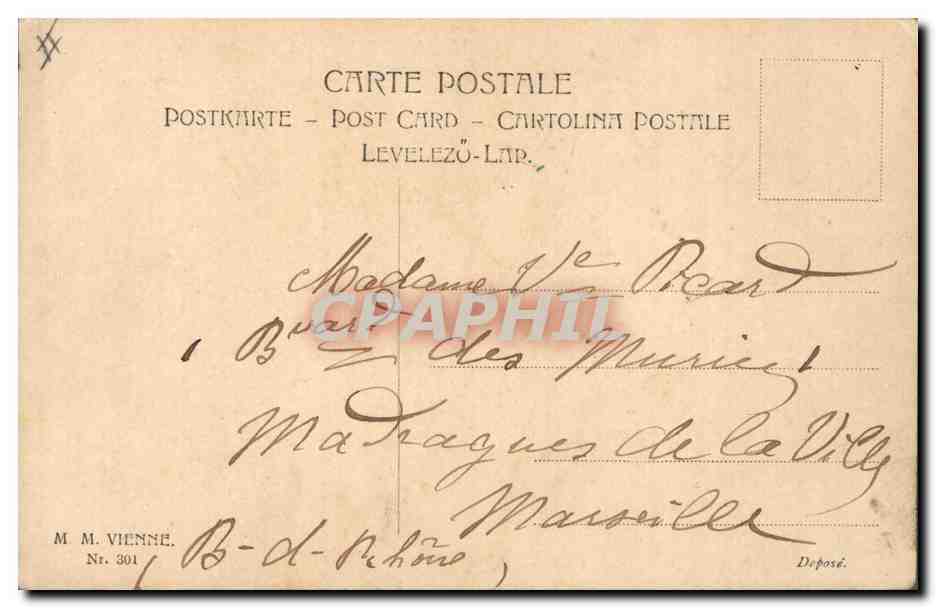 CPA Fantaisie Fleurs Poussins Bourdon  — Verso