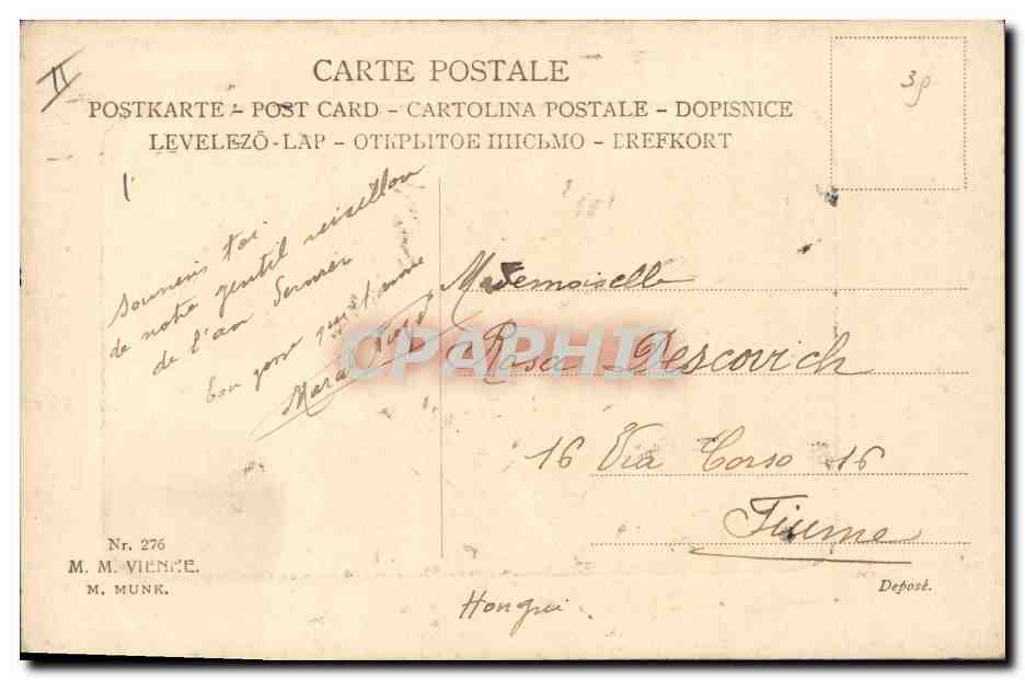 CPA Fantaisie Femme  — Rückseite