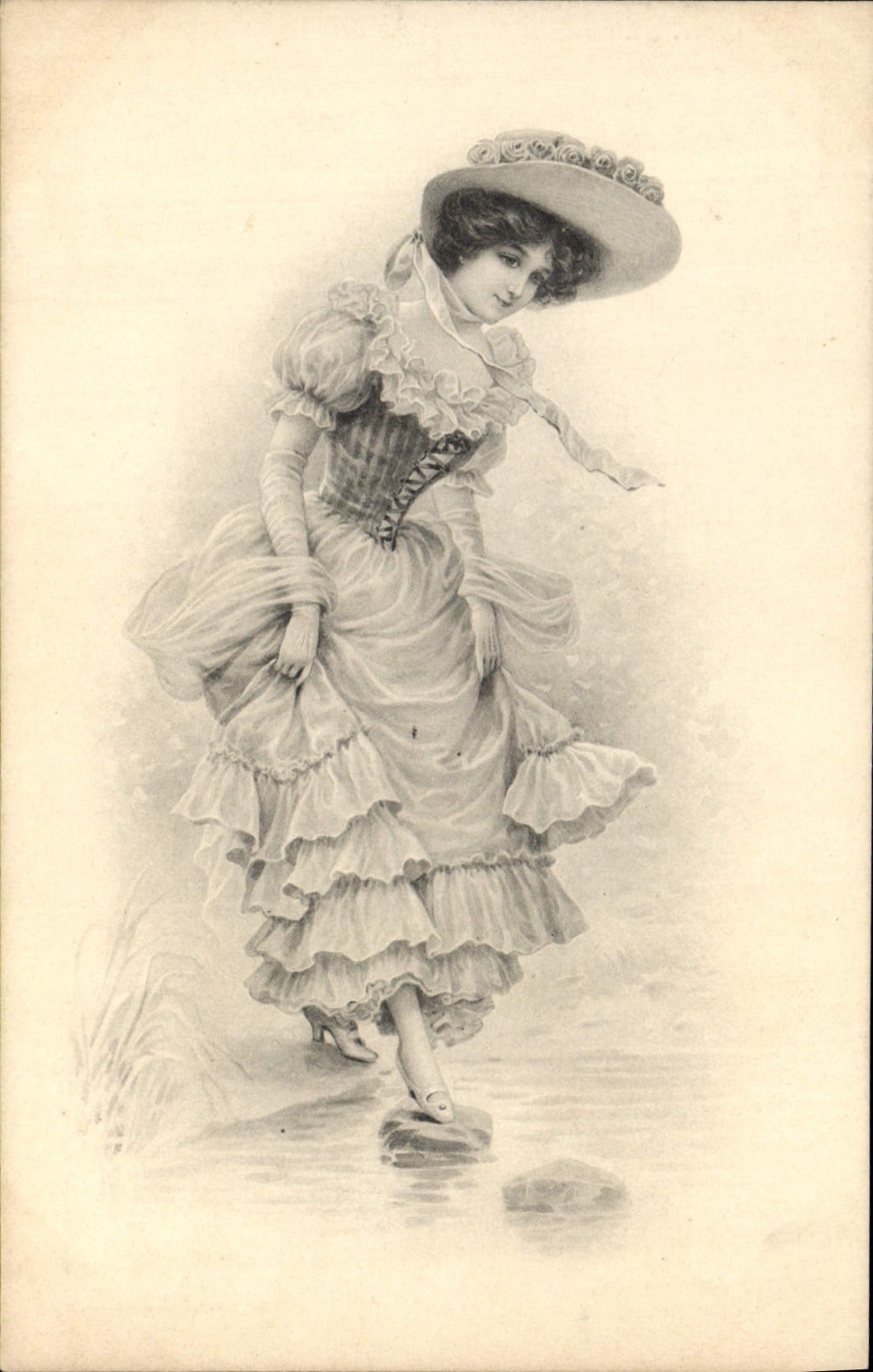 CPA Fantaisie Femme 