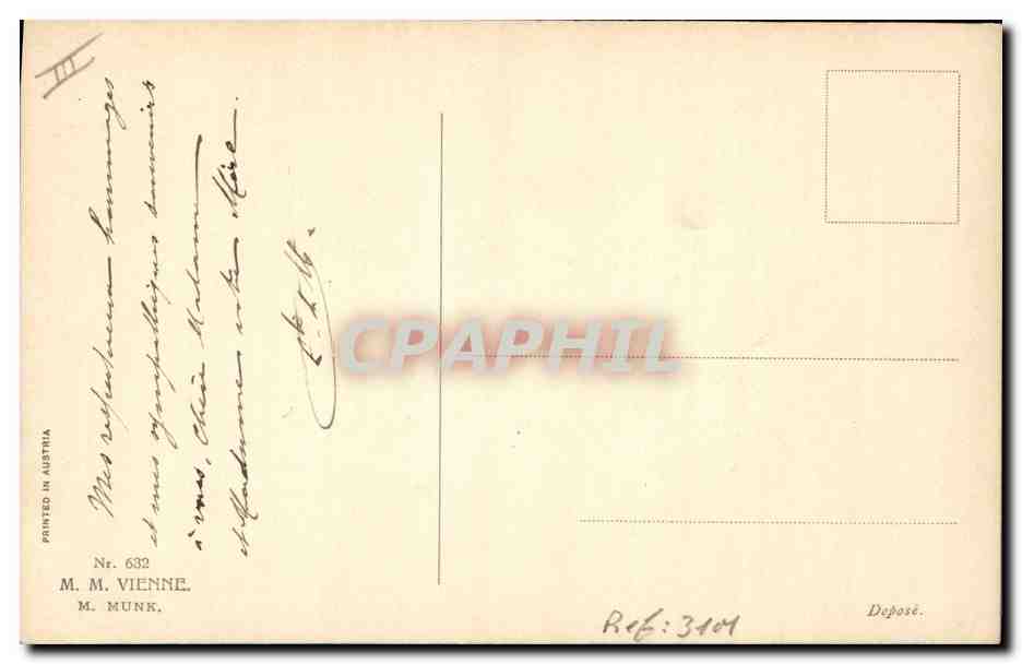 CPA Fantaisie Femme  — Verso