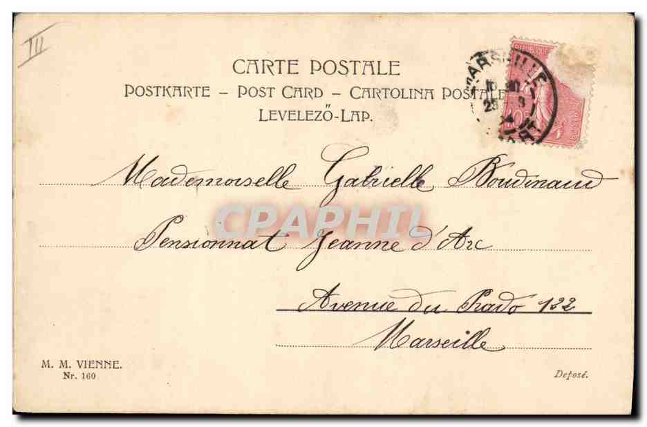 CPA Fantaisie Enfants Ange Chien  — Rückseite