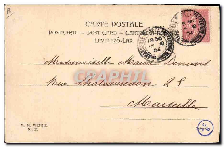 CPA Fantaisie Femme  — Rückseite