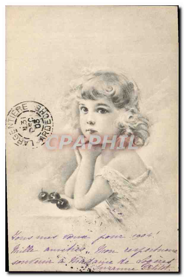 CPA Fantaisie Enfant Cerises 