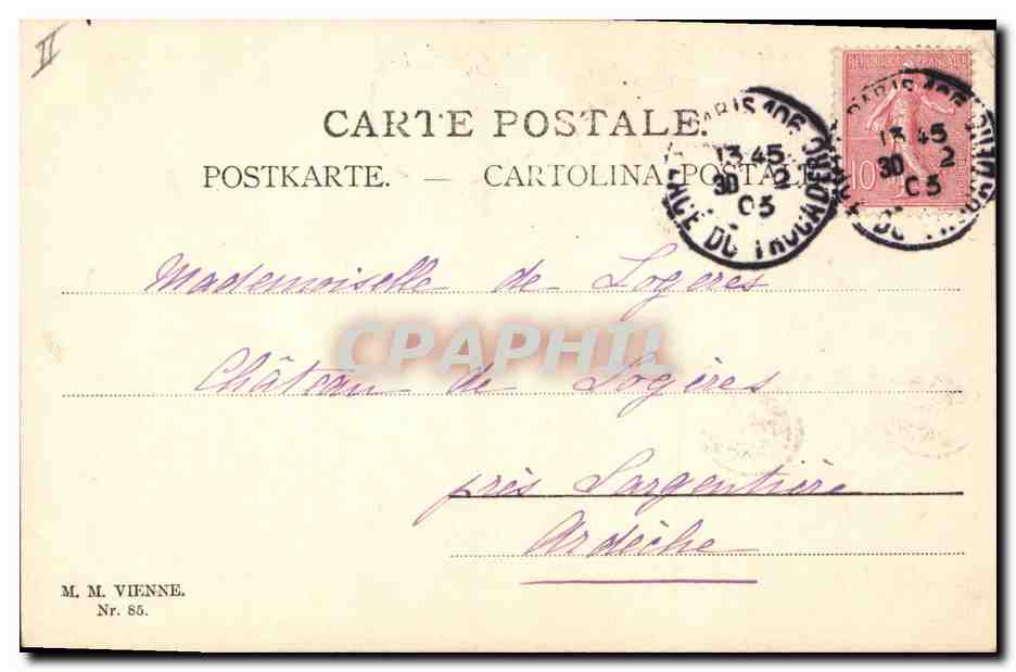 CPA Fantaisie Enfant Cerises  — Rückseite