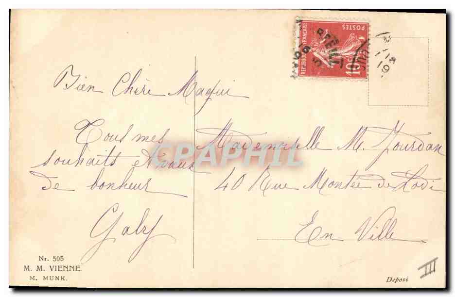 CPA Fantaisie Femme  — Verso