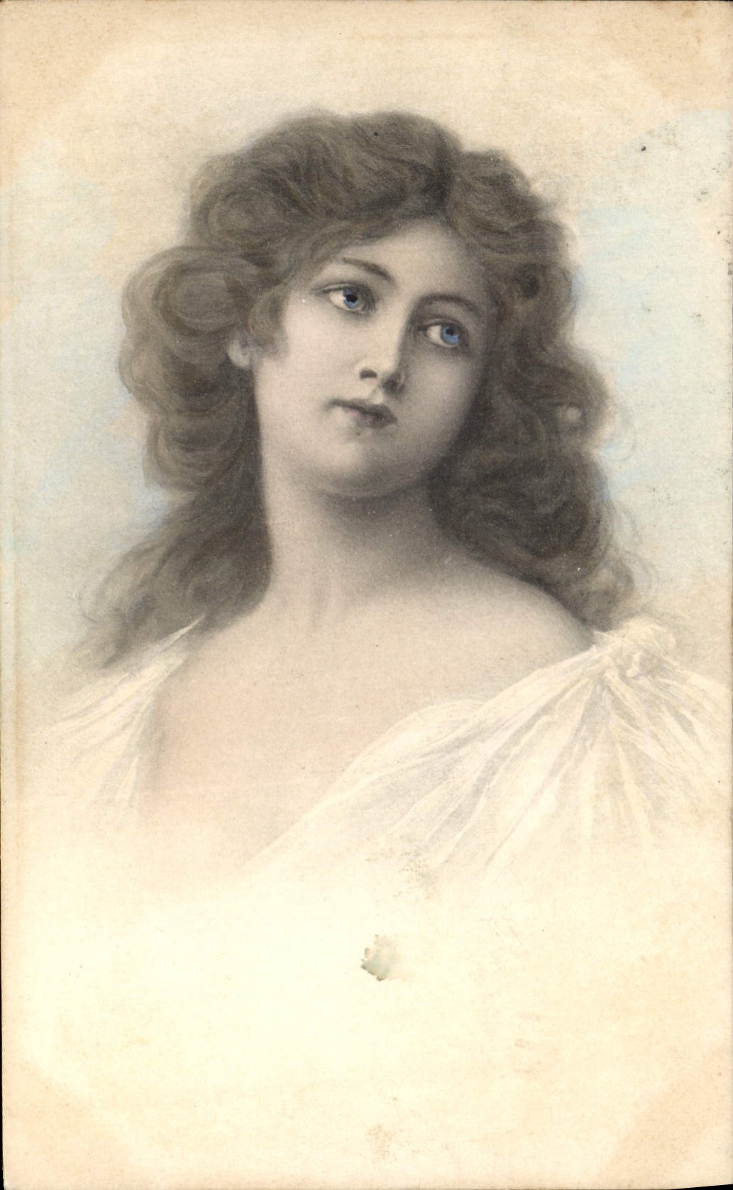 Jeune femme aux cheveux bouclés — portrait — M. M. Vienne, Nr. 227