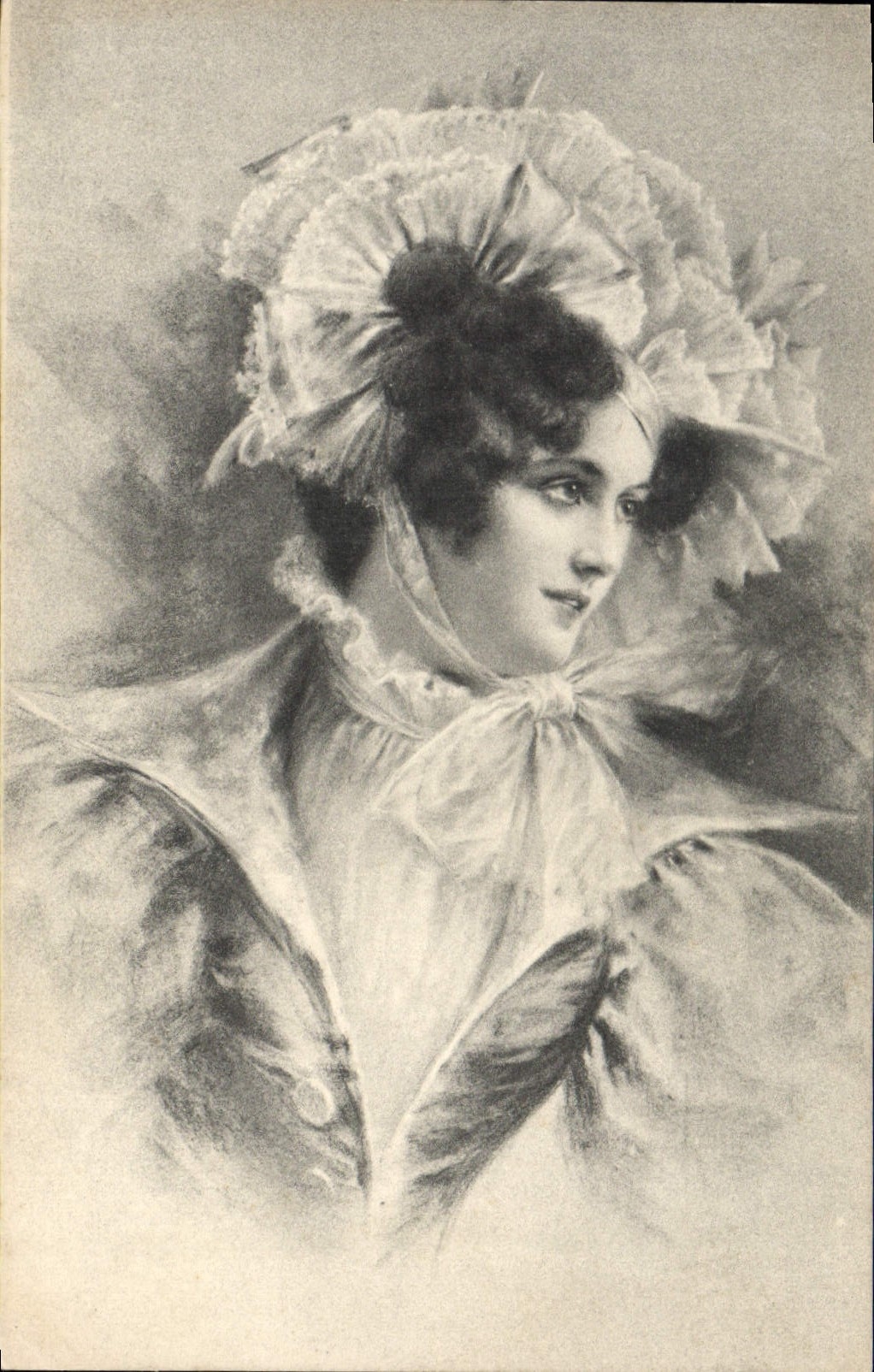 Portrait d'une femme — style Art Nouveau — M. M. Vienne