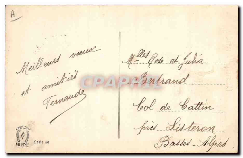 CPA Fantaisie Femme  — Rückseite