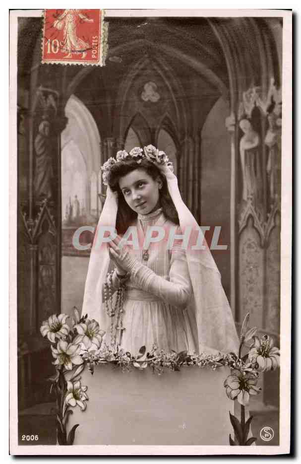 CPA Fantaisie Communion Enfant 
