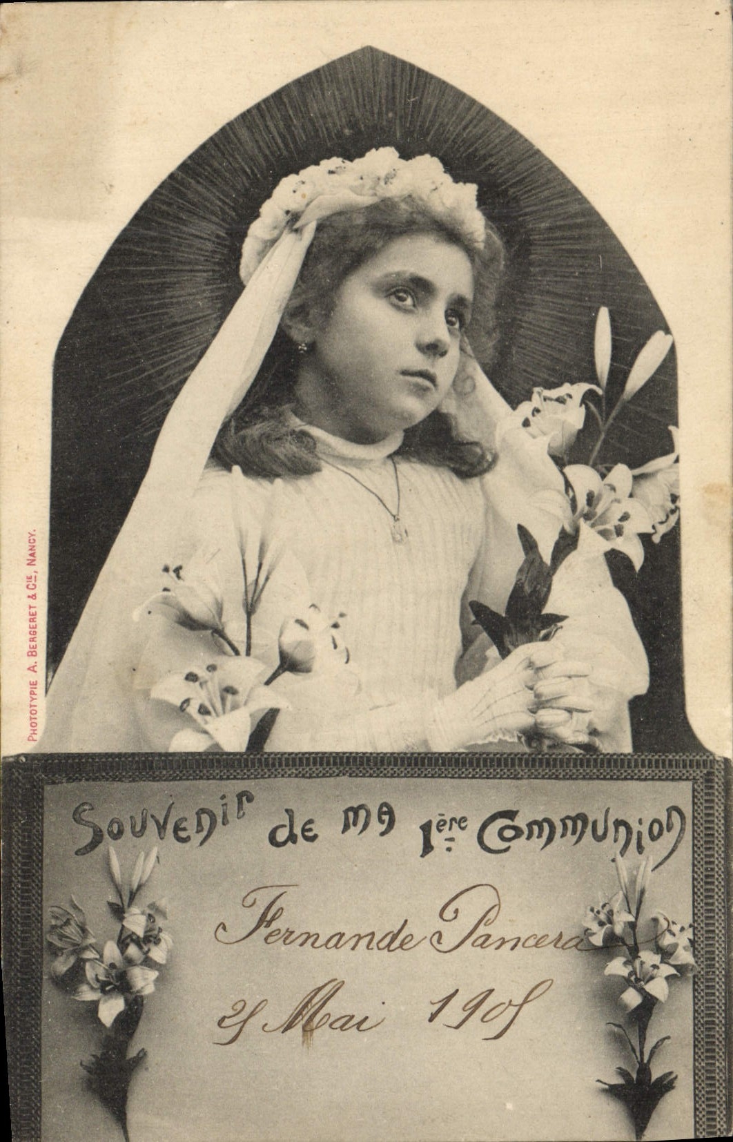 CPA Fantaisie Communion Enfant 