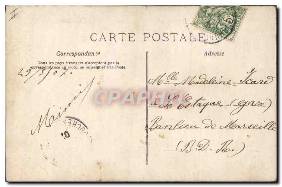 CPA Fantaisie Communion Enfant  — Rückseite
