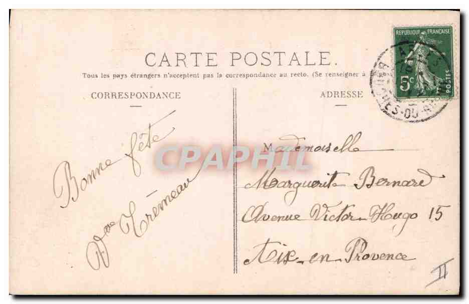 CPA Fantaisie Communion Enfant  — Rückseite