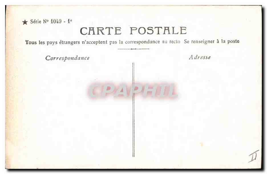 CPA Fantaisie Communion Enfant  — Verso