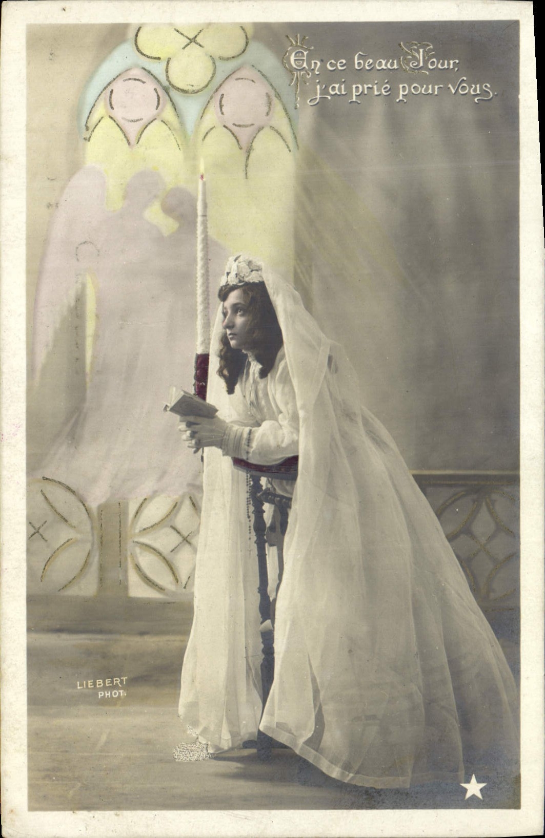 CPA Fantaisie Communion Enfant 