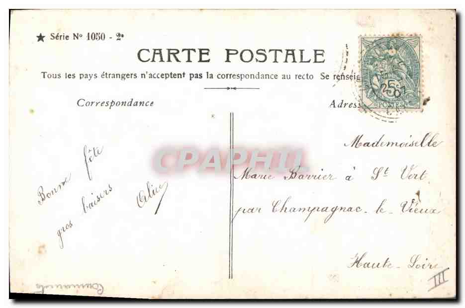 CPA Fantaisie Communion Enfant  — Rückseite