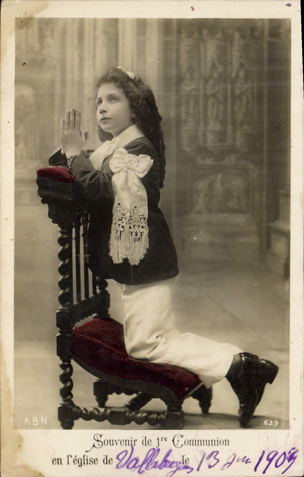 CPA Fantaisie Communion Enfant 
