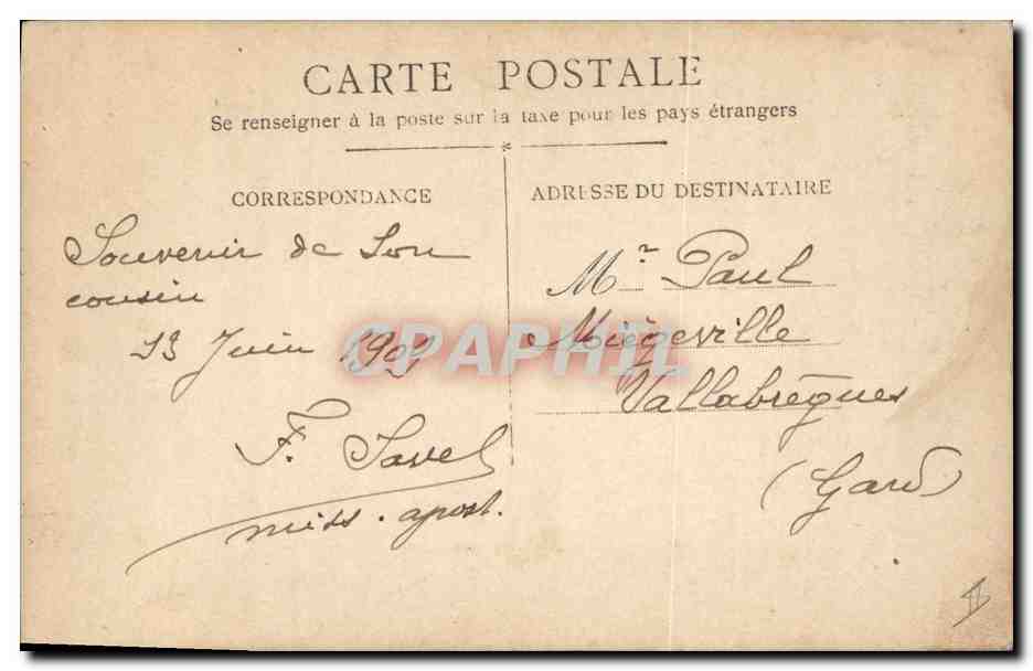 CPA Fantaisie Communion Enfant  — Verso