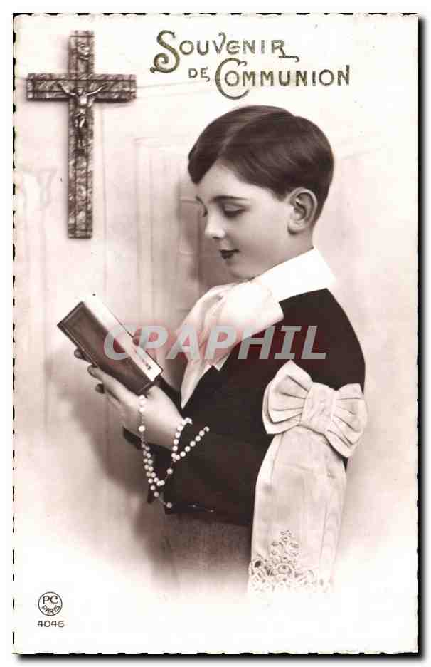 CPA Fantaisie Communion Enfant 