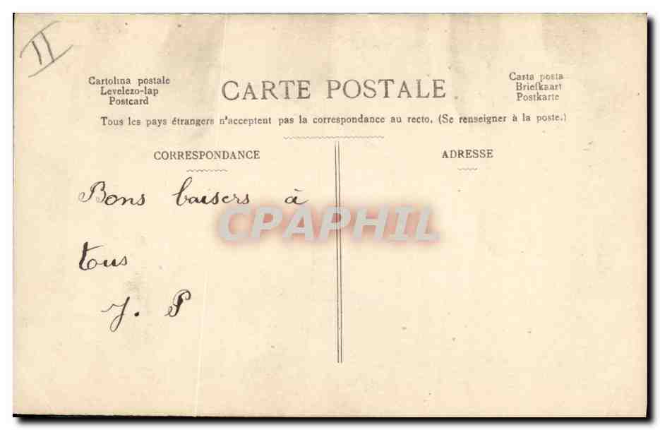 CPA Fantaisie Communion Enfant Prades  — Rückseite