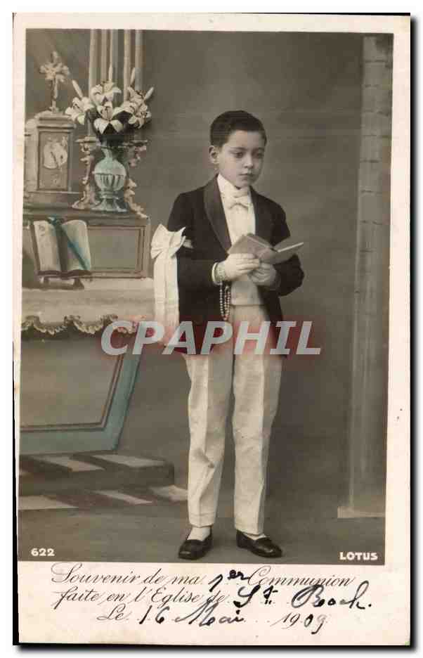 CPA Fantaisie Communion Enfant 