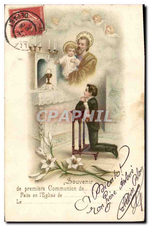 Première Communion — Souvenir de première Communion — éditeur non identifié, n° de série non visible