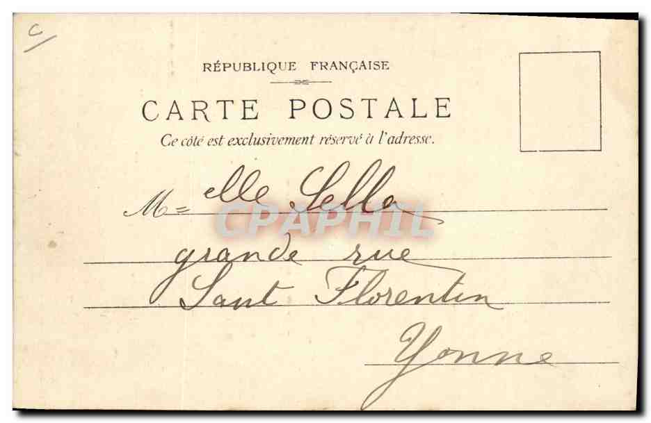 CPA Fantaisie Illustrateur Carte transparente Biarritz Biscuits Lefevre Utile Grand Prix Paris 1900 Phare — Verso