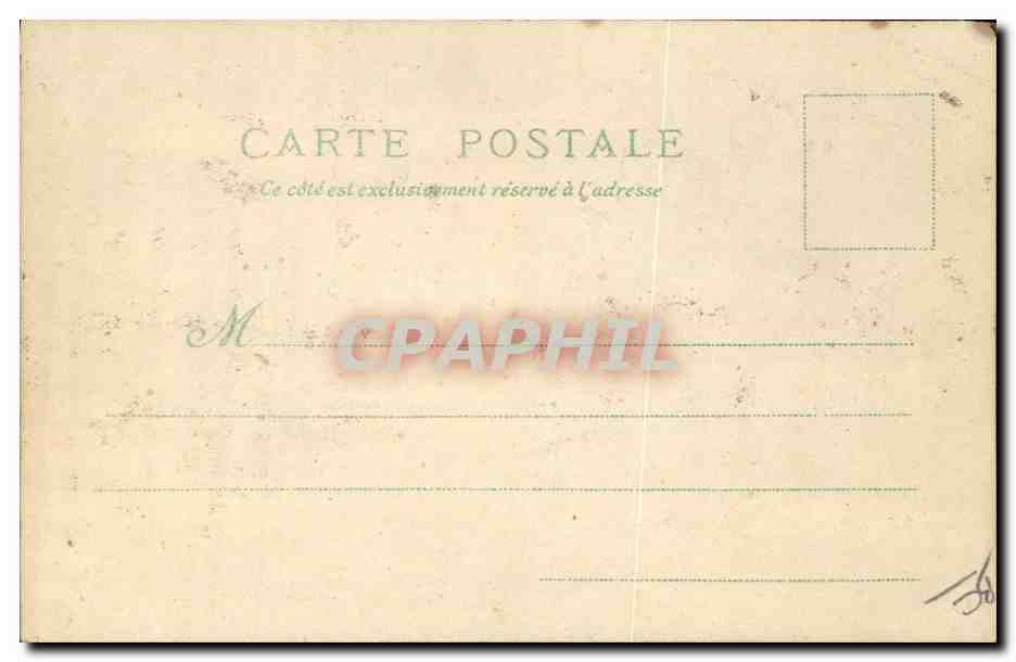 CPA Fantaisie Illustrateur Carte transparente Paris Place de la Republique — Verso