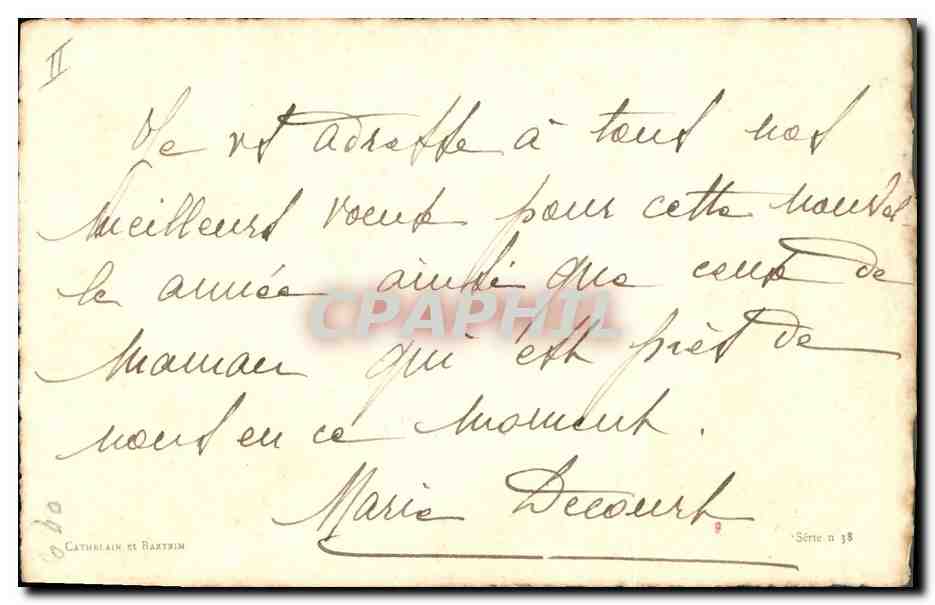 CPA Fantaisie Fleurs  — Rückseite