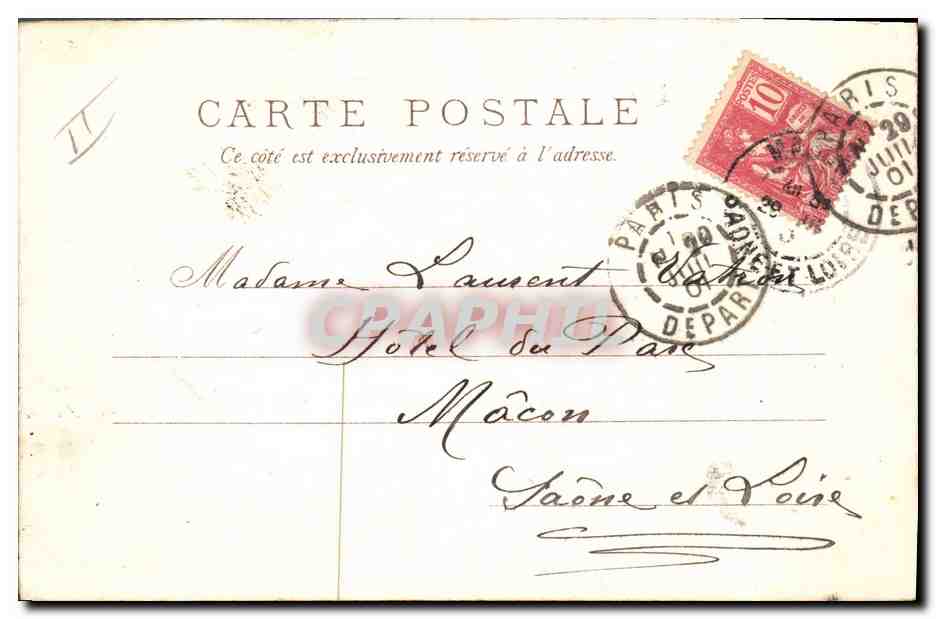 CPA Fantaisie Fleurs  — Back