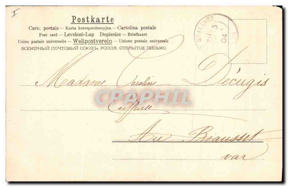 CPA Fantaisie Fleurs  — Rückseite