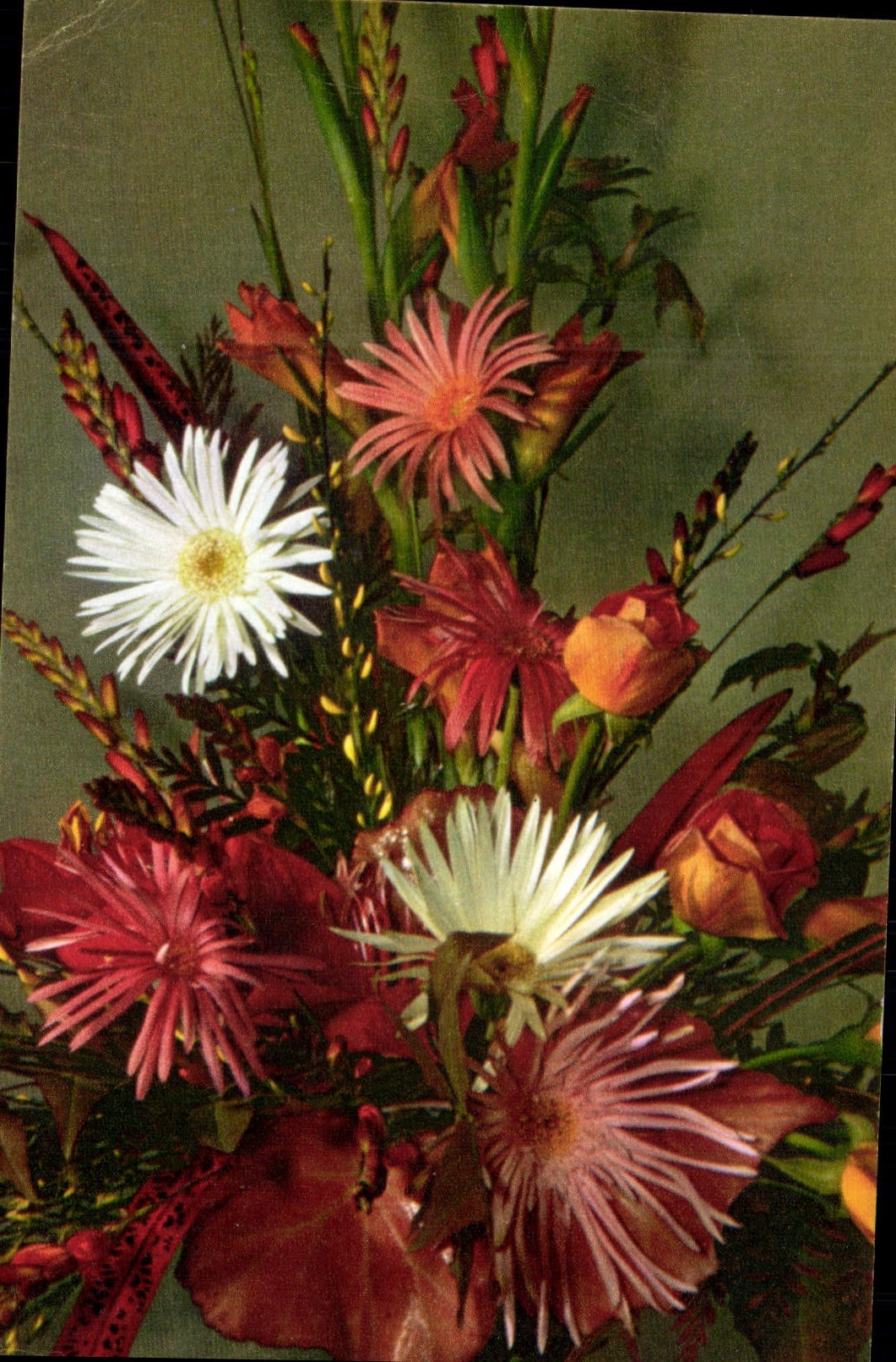 CPA Fantaisie Fleurs Bouquet 