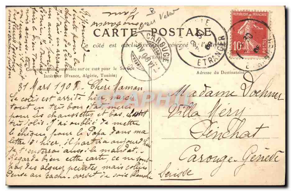 CPA Fantaisie Fleurs sechees Algues naturelles — Reverso