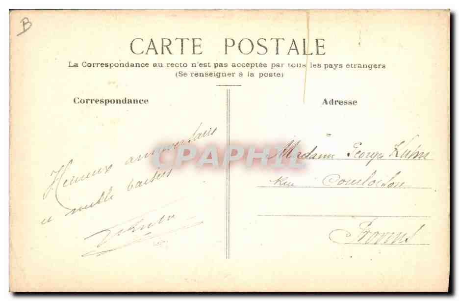 Fleur de nigelle — Anniversaire — Gien, 25 juillet 1917 — Reverso