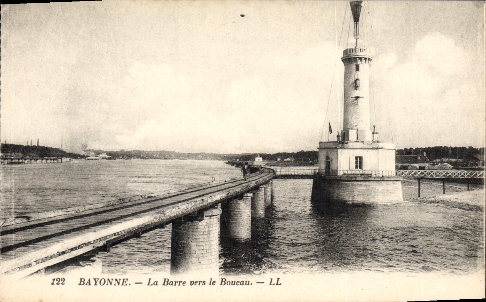CPA Phare Bayonne La Barre vers le Boucau